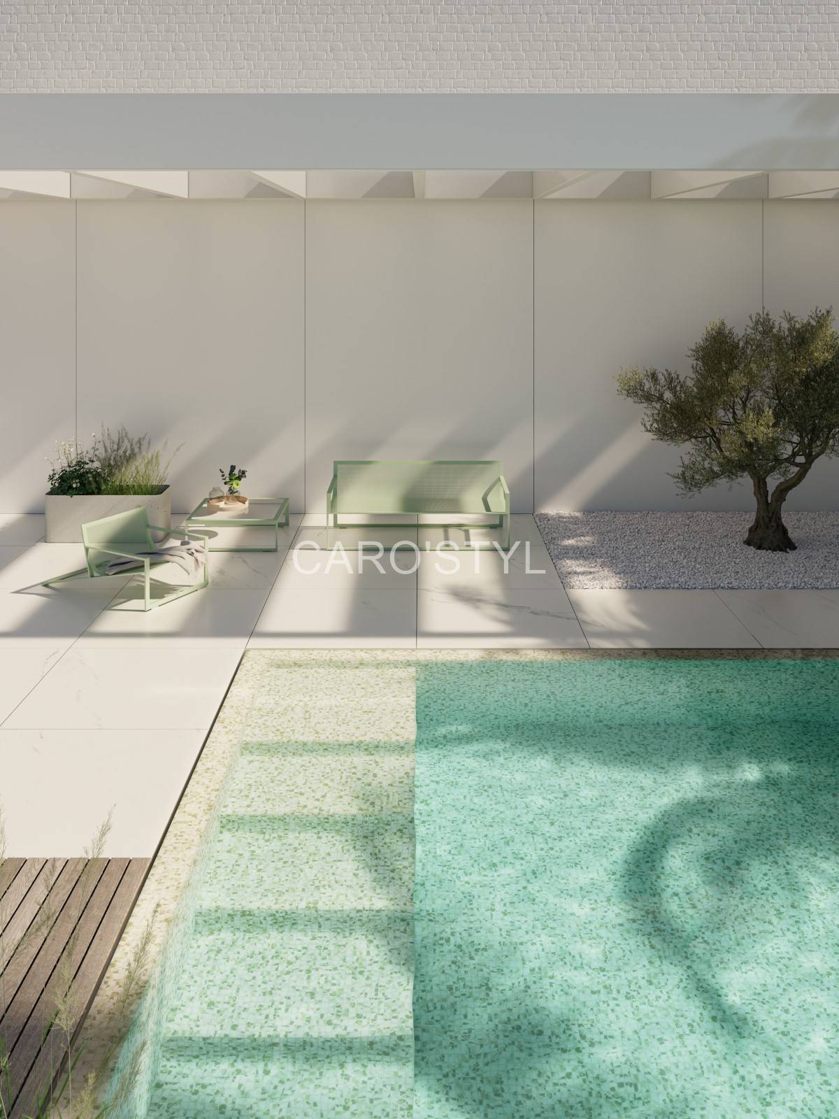 Mosaïque Ezarri Aquarelle pour salle de bain à la Seyne-sur-Mer