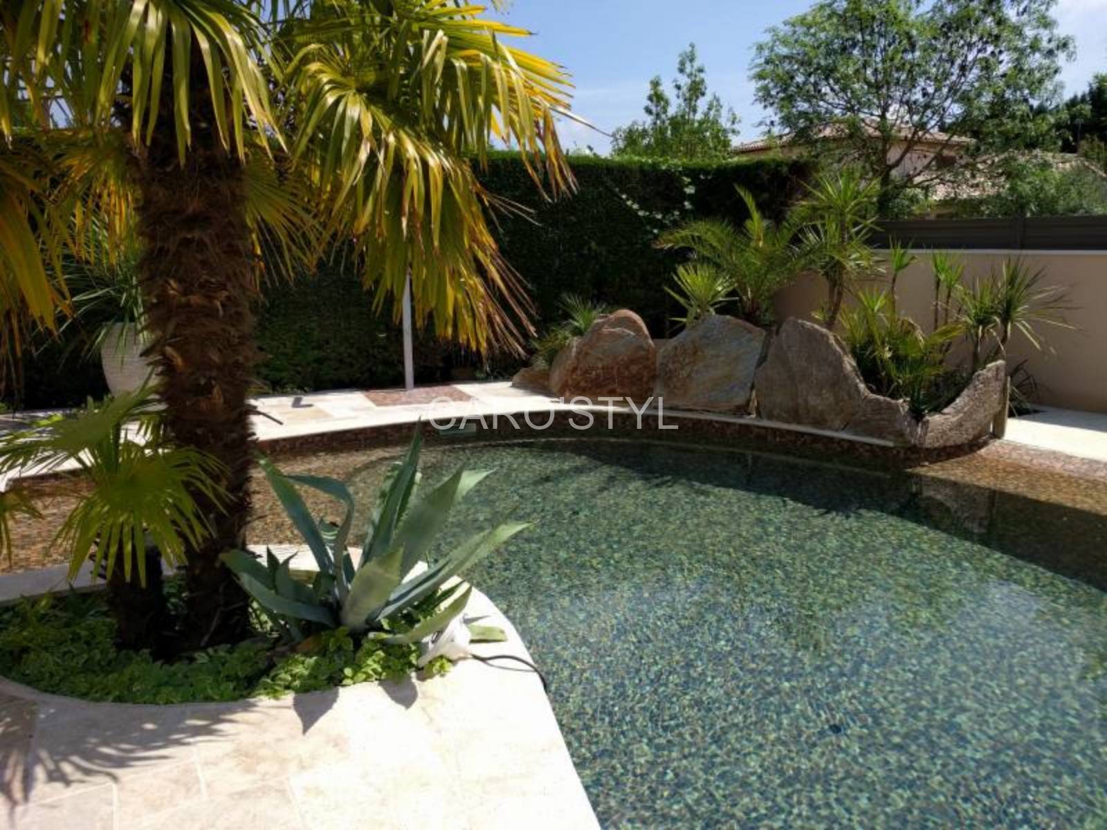 Mosaïque Ezarri Zen Riverstone pour piscine exotique à la Seyne-sur-mer