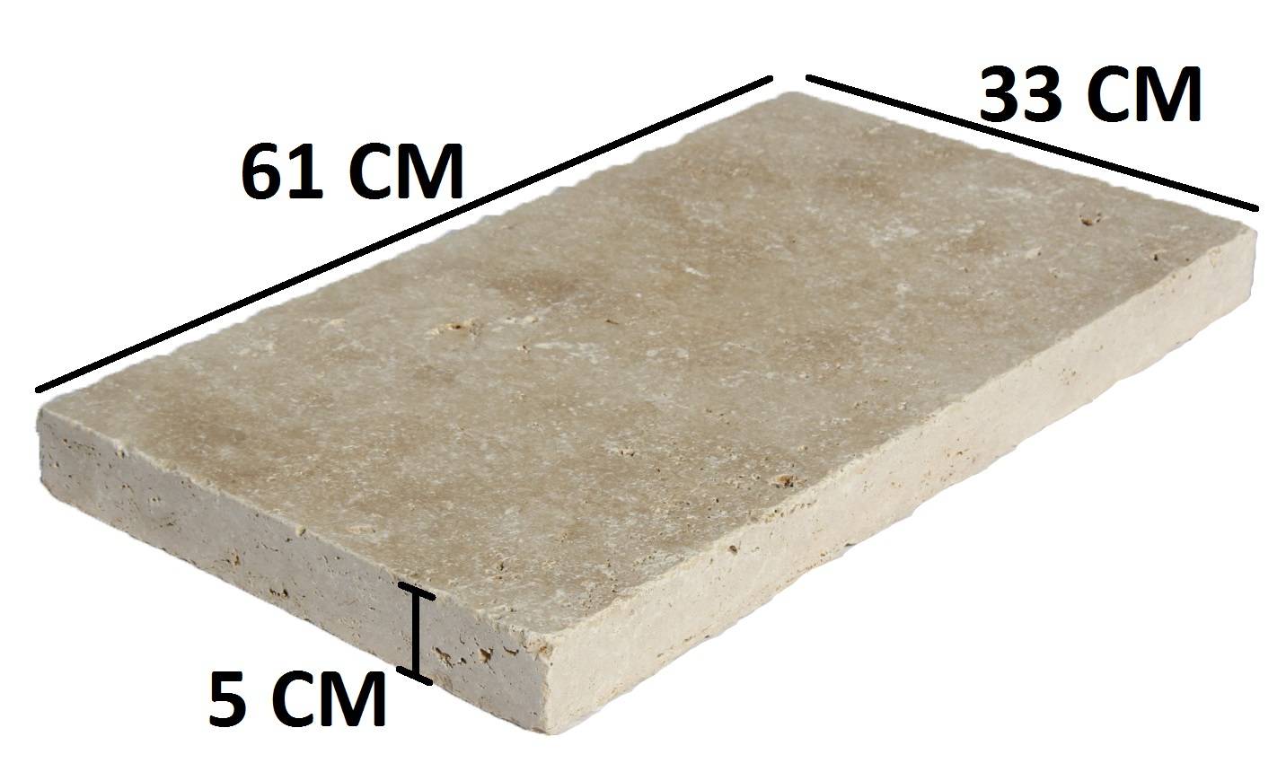 Margelle en travertin 5 cm premier choix, proche de Fréjus 83 Var