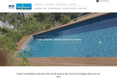piscines Jce piscines, desjoyaux, constructeur de piscine, spas de nage, à six fours les plages 83140 var